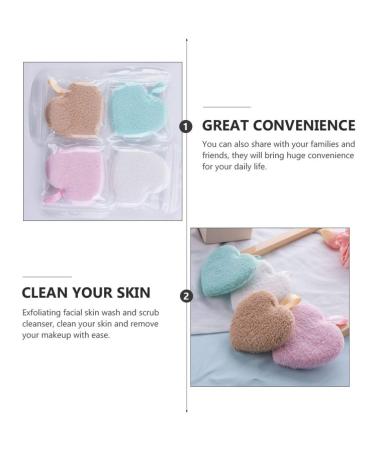 Beaupretty Facial Sponge 4pcs - Heart Shape Makeup Remover Puff for Flawless Skin Care - Buy Online on GoSupps.com