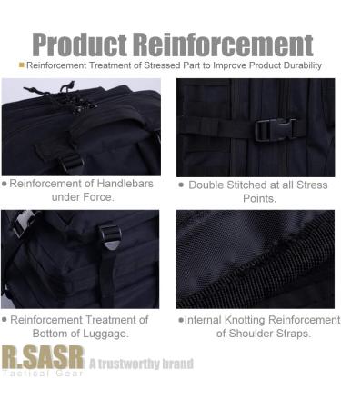 Black Tactical Military Molle Backpack - Waterproof Army Upgrade - Buy Online on GoSupps.com