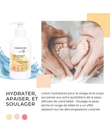 Farmoderm Soothing Daily Baby - 98% natural ingredients - Organic moisturizing cream for baby's body & face - to prevent & soothe dry skin redness itching - Buy Online on GoSupps.com