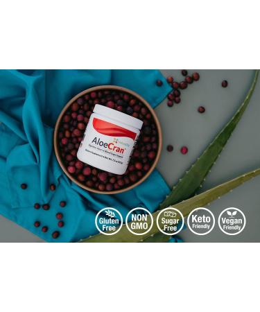 Organic Aloe-Cran Sugar-Free Cranberry Drink Mix Powder - 30 Servings 7.5 oz - Zero Sugar Aloe Drink | Pack of 1 - Buy Online on GoSupps.com