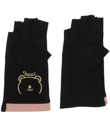 Healeved Fingerless Manicures Gloves 1 Pair Protection Gloves for Gel Nail Anti Gloves Shield Nail Art Accessories