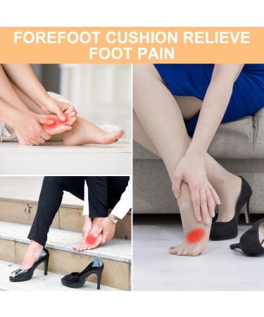 4 Pairs Lophe Bale Cushion Forefoot Pads - Reusable Non-Slip Inserts for High Heels | Skin Color & Black | Comfort for Medium Feet - Buy Online on GoSupps.com
