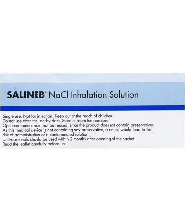 2 x Salineb Isotonic 0.9% Sodium Chloride NaCl Inhalation Solution - 20 x 2.5ml Vials - Buy Online on GoSupps.com