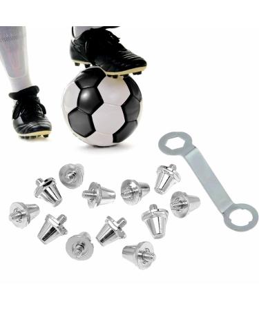 Wavata replacement tunnels for soccer shoes 12 pieces of soccer shoe replacement spikes aluminum alloy football studs conical replacement football tunnels unisex tapered tunnels with wrench