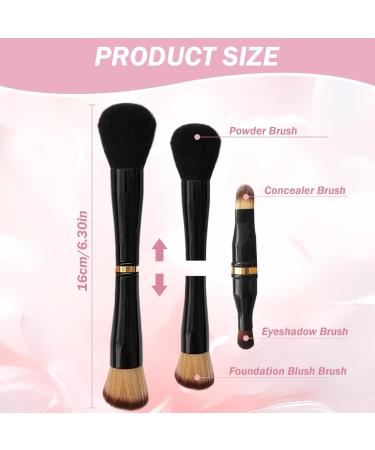 Mini 4 in 1 Makeup Brush Stackable Dual Ended Makeup Brush Mini Travel Makeup Brushes Set with Powder/Blush Brush Brush Blending Brush - Buy Online on GoSupps.com