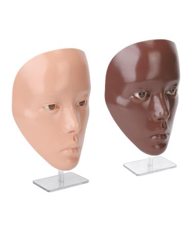 Makeup Practice Board Realistic Silicone Full Face Makeup Application Ideal for Makeup Beginners Beauty Trainers (Black) Black Pink