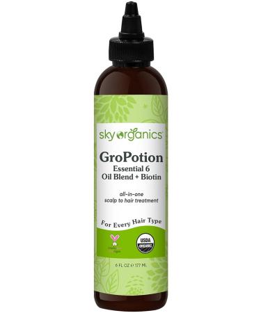 Sky Organics Organic GroPotion for Hair - USDA Certified Organic, Strengthen, Lengthen & Condition - 6 fl. oz - Buy Online on GoSupps.com
