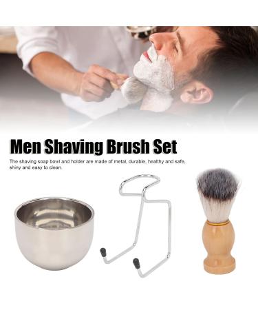 Buy 3-in-1 Shaving Kit for Men | Shaving Brush Set with Holder & Soap Dish for Home & Salon | International Shipping Available - Buy Online on GoSupps.com