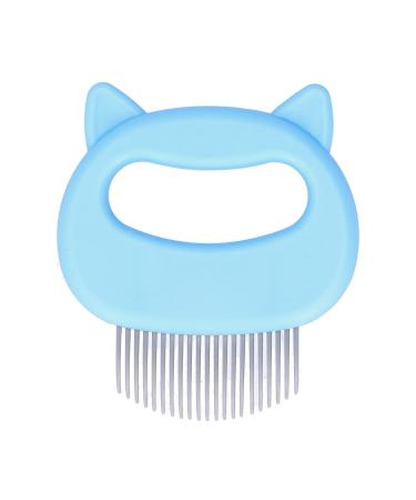 Cat Grooming Comb Moderately Bent Comfortable Grip Durable Cat Shell Comb Environmentally Friendly for Dog for Cat(blue)