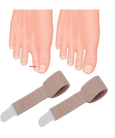 Toe Straightener Brace for Hammer Toes & Broken Toes | Superior Splint & Wrap for Men & Women - 1 Pair (Tan - Buy Online on GoSupps.com