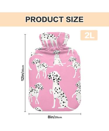 Dalmatian Dog Hot Water Bottle with Cover - 2L Heat Pack for Pain Relief & Period Cramps - Buy Online on GoSupps.com
