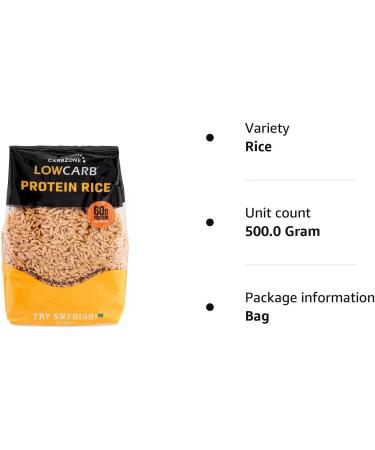 CarbZone High Protein Rice 500g - Low Carb & Protein-Rich Healthy Choice - Buy Online on GoSupps.com