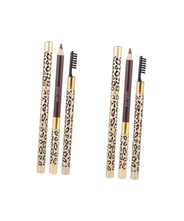 FRCOLOR 4 Pcs Waterproof Eye Liner Pencil Eyebrow Pencil Eyeliner Girl Double Head Makeup Pen