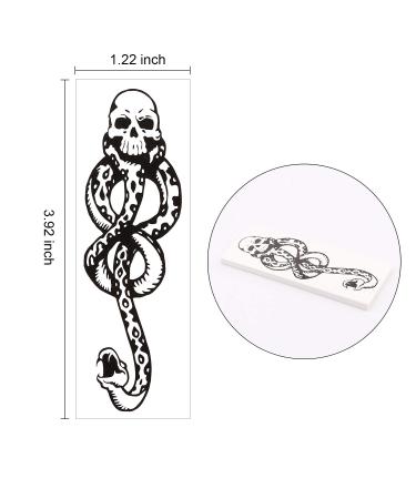 Konsait 20 Sheets Halloween Death Eater Tattoos - Dark Mark Skull Snake Fake Temporary Stickers for Adults & Kids | Halloween Cosplay Party Favors - Buy Online on GoSupps.com