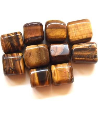 Real Healing Crystals India: Tiger Eye Stones for Beginners - Tumbled Healing Stones for Witchcraft (10-Pack) - Buy Online on GoSupps.com