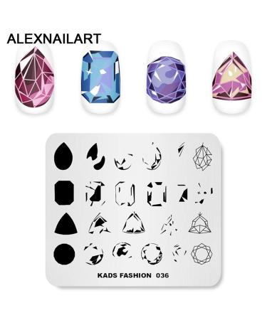 4-Piece Nail Stamping Plate Set - Leaf Watermelon & Gem Patterns for DIY Nail Art | International Shipping - Buy Online on GoSupps.com