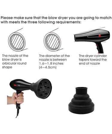 Portable Travel Hair Diffuser & Airflow Concentrator - Black, Ideal for Curly or Wavy Hair Styling - Buy Online on GoSupps.com