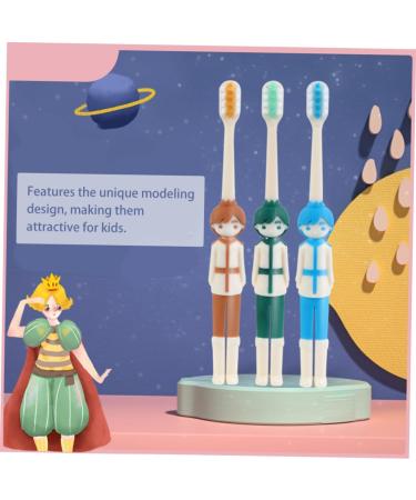 Mikinona 4-Piece Children's Cartoon Toothbrush Travel Case | Kids Toothbrush Travel Set | Ideal for Home & Travel - Buy Online on GoSupps.com