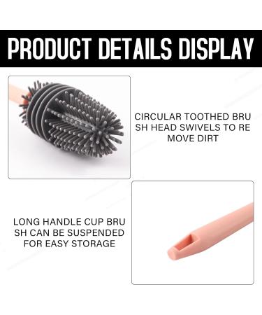 Long Bottle Cleaning Brush 3PCS Baby Bottle Brush for Glass with Long Handle Silicone Bottle Brush for Cup Thermoses Water Mugs Bottle Cleaning Brush for Home Office - Buy Online on GoSupps.com