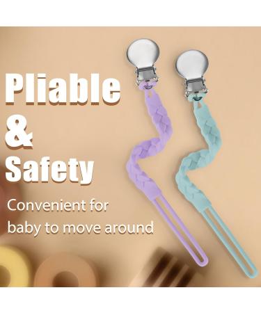 BasicsSlife Silicone Pacifier Clip for Babies - 3 Pack BPA-Free Versatile Bite Ring & Toy Holder Keeps Pacifiers Clean Fits All Sizes - Buy Online on GoSupps.com