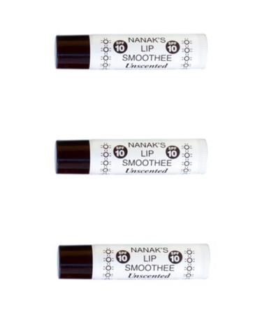 Nanak's Lip Smoothees- Unscented - .18 oz. - 3 Pack!