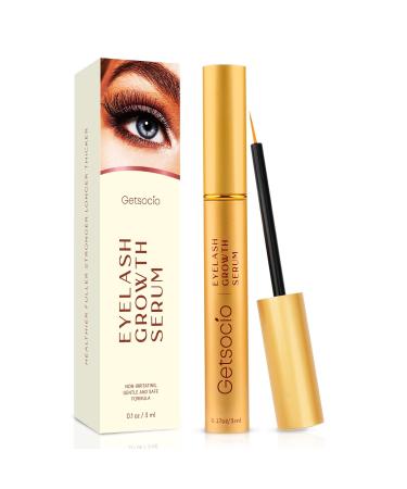 Getsocio Eyelash Growth Serum: Lash Enhancing Serum with Advanced Formula to Boost Longer Fuller and Thicker Luscious Lashes