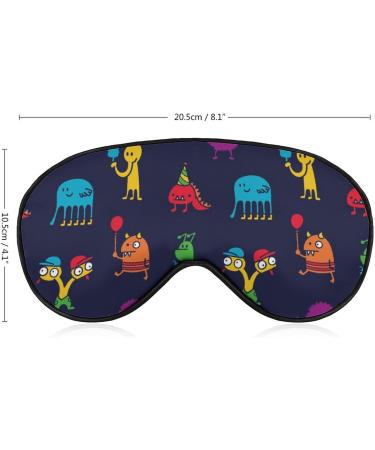 Monster Halloween Party Sleep Mask - Adjustable Eye Cover for Sleeping, Blocking Light - Ideal for Night Travel and Napping - Men and Women - Buy Online on GoSupps.com
