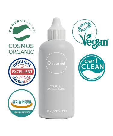 Olivarrier Wash All Barrier Relief 6.76fl.oz - Certified Organic Low pH Cleanser for Sensitive Skin | Vegan & Deeply Moisturizing Formula - Ideal for Dry, Itchy Skin | Promotes Healthy Skin Barrier - Buy Online on GoSupps.com