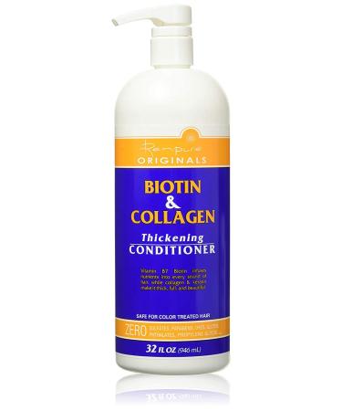 Renpure Originals Biotin & Collagen Thickening Conditioner, 32 Fl Oz (Pack of 1) White 1