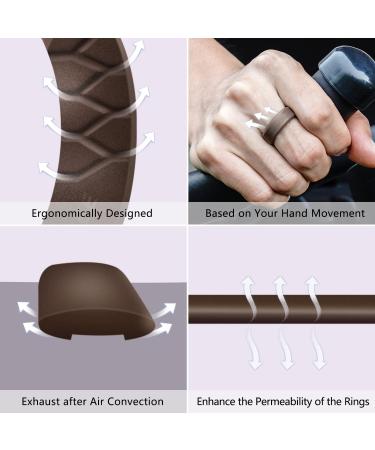 Forthee Silicone Wedding Ring for Men - 10 (19.8mm) - Breathable Rubber Band for Crossfit Workout - Buy Online on GoSupps.com