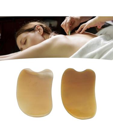 2Pcs Gua Sha Facial Tool Artificial Cow Horn Curved Design Gua Sha Facial Tool Improve Lymphatic Drainage Gua Sha Tool for Neck Back Hands Wrists Shoulders Feet - Buy Online on GoSupps.com