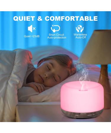 Acwoo 500ml Aroma Diffuser with 6 Fragrance Oils - LED Color Changing Auto-Off Humidifier for Home Yoga Office & Spa - Buy Online on GoSupps.com