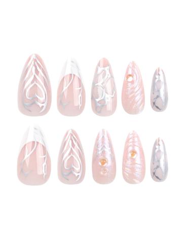 AUklOPVZZ Nails Manicure Set Easy To Install And Disassemble ABS Press On Nails False Nails Durable And Long-lasting JP2786
