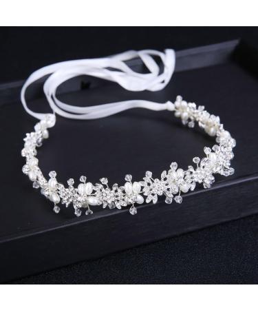 JSGHGDF Party Headband Flower Hairband s Headpiece Girls Headdress Bridal Shower Hair Accessories Silver - Buy Online on GoSupps.com
