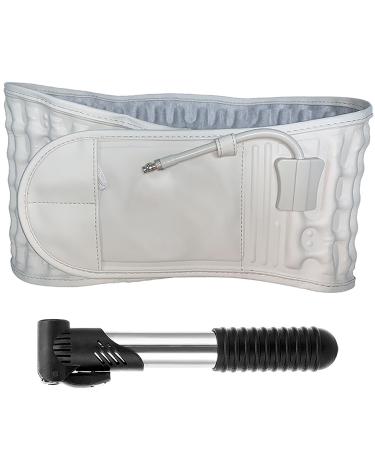 Pailon inflatable waist traction belt spine lumbar support even force 360 circumferential waist protection comfortable and skin-friendly unisex-gray