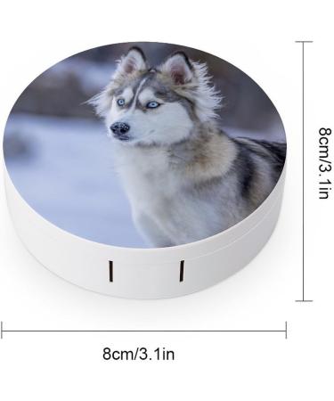 Dog in Snow Print Contact Lens Case - Perfect Travel Box for Lens Care | Buy Now - Buy Online on GoSupps.com