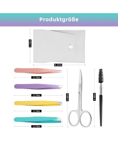 KHIRY Tweezers Set 6-Piece Precision Tweezers Set Stainless Tweezers Eyebrow Plucking for Face Care for Plucking Eyebrows - Buy Online on GoSupps.com