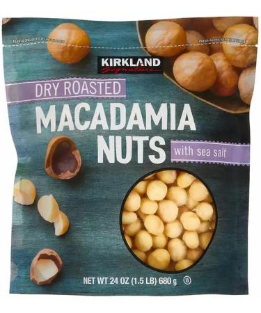 RKBROTHERS Kirkland Signature Dry Roasted Macadamia Nuts with Sea Salt 680g (Pack of 2) - Buy Online on GoSupps.com