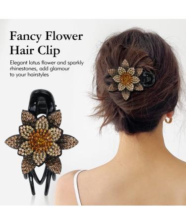 Dizila 4 Pack Luxury Glitter Sparkly Rhinestone Flower Hair Claws - Hair Accessories for Women & Girls - Buy Online on GoSupps.com