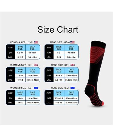 Jilibaba Compression Socks for Men & Women | Striped Knee High Sports Socks for Running Fitness & Travel - Buy Online on GoSupps.com