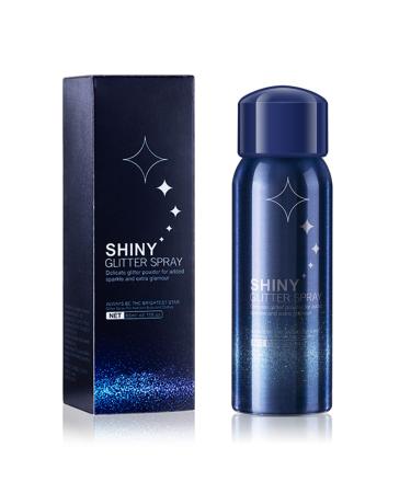 Shiny Glitter Spray, Hair and Body Glitter Spray, Quick-Drying Waterproof Long-Lasting Body Shimmery Spray for Prom, Festival Rave and Stage Makeup (2.11 oz)