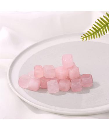 Rose Quartz Healing Crystals Set - 10PCS Square Polished Gemstones for Chakra Balancing & Meditation - Buy Online on GoSupps.com
