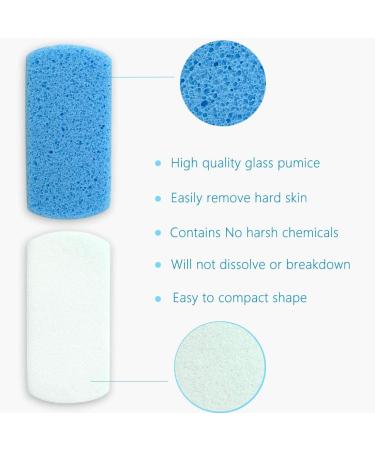 Maryton Glass Pumice Stone for Feet - Callus Remover & Foot Scrubber (Pack of 2) | Pedicure Exfoliator Tool - Buy Online on GoSupps.com