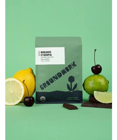 Groundwork Organic Ethiopian Medium Roast Coffee - 12 oz Whole Bean - Buy Online on GoSupps.com