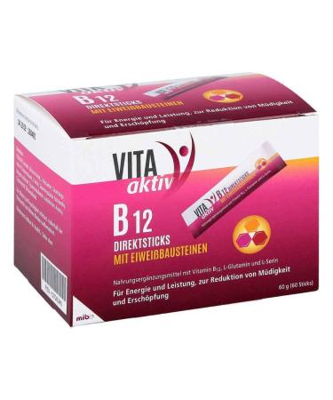 Vita Aktiv B12 direct sticks with protein building blocks 60 pieces