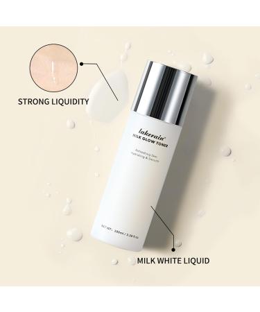 Milk Glow Toner for Face - Deep Hydrating Niacinamide Facial Toner | Refreshing Cruelty-Free & Vegan Skin Care | 100ml - Buy Online on GoSupps.com