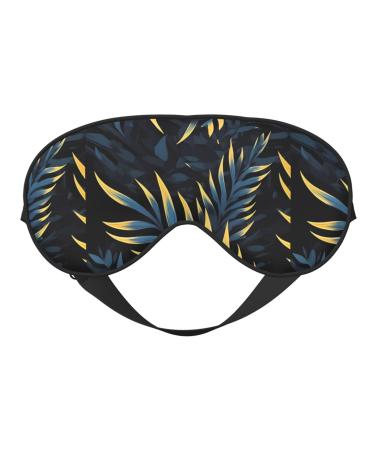 Leaves in The Dark Unisex Elastic Adjustable Buckle Design Blackout Sleep Eye Mask for Home Travel Yoga Office Nap