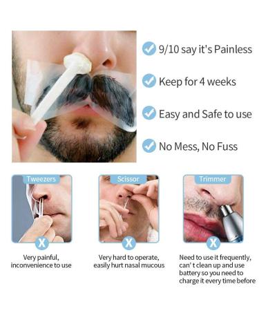 DecBlue Nose Wax Sticks 60Pcs - Plastic Applicators for Painless Nose Hair Removal - Men Women Nasal Cleaning - Ear Eyebrow - 60 Count - Buy Online on GoSupps.com