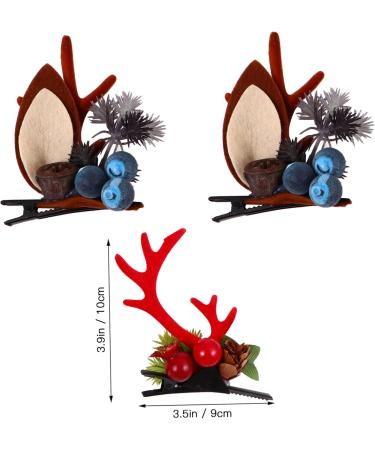 Didiseaon 6 Pairs Christmas Antler Hair Clip Christmas Hair Barrettes Christmas Party Hairpins Deer Antler Hair Pin Christmas Barrettes Antler Horn Hairpins Girl Child Metal The Photo - Buy Online on GoSupps.com