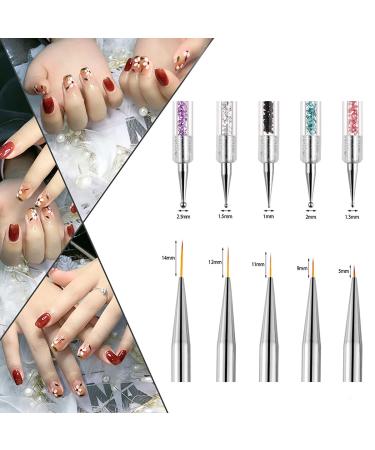 JERCLITY 8pcs Nail Art Brushes Set - Ombre, Dotting, French Tip, Lace, Gradient Painting Pens - Nail Sponges for Ombre Brush - Nail Art Tools Set KT09 - Buy Online on GoSupps.com